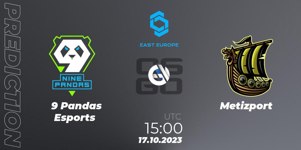 9 Pandas Esports contre Metizport : prédiction de match. 17.10.2023 at 16:00. Counter-Strike (CS2), CCT East Europe Series #3