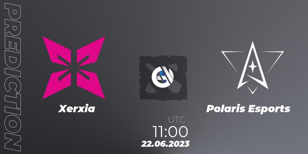 Xerxia contre Polaris Esports : prédiction de match. 22.06.23. Dota 2, 1XPLORE Asia #1