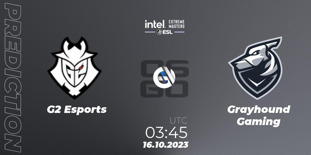 G2 Esports contre Grayhound Gaming : prédiction de match. 16.10.23. CS2 (CS:GO), IEM Sydney 2023