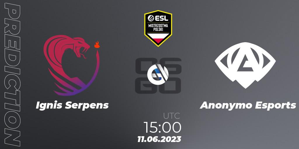 Ignis Serpens contre Anonymo Esports : prédiction de match. 11.06.23. CS2 (CS:GO), ESL Polish Championship Spring 2023