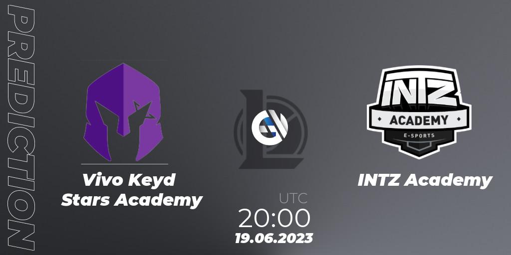 Vivo Keyd Stars Academy contre INTZ Academy : prédiction de match. 19.06.2023 at 20:00. LoL, CBLOL Academy Split 2 2023 - Group Stage
