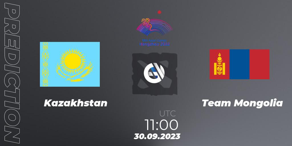 Kazakhstan contre Team Mongolia : prédiction de match. 30.09.2023 at 11:00. Dota 2, 2022 Asian Games