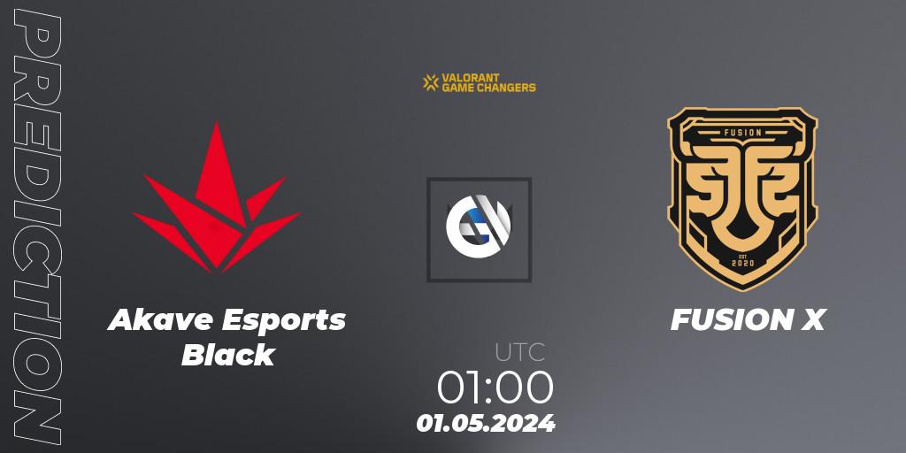 Akave Esports Black contre FUSION X : prédiction de match. 01.05.2024 at 01:00. VALORANT, VCT 2024: Game Changers LAN - Opening