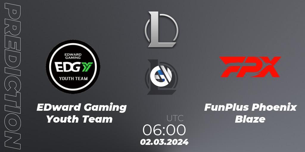 EDward Gaming Youth Team contre FunPlus Phoenix Blaze : prédiction de match. 02.03.24. LoL, LDL 2024 - Stage 1