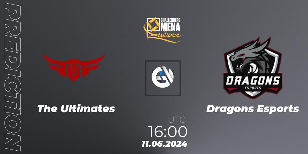 The Ultimates contre Dragons Esports : prédiction de match. 11.06.2024 at 16:00. VALORANT, VALORANT Challengers 2024 MENA: Resilience Split 2 - GCC and Iraq