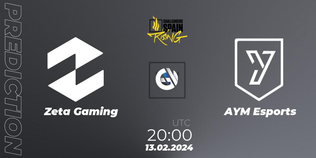 Zeta Gaming contre AYM Esports : prédiction de match. 13.02.24. VALORANT, VALORANT Challengers 2024 Spain: Rising Split 1