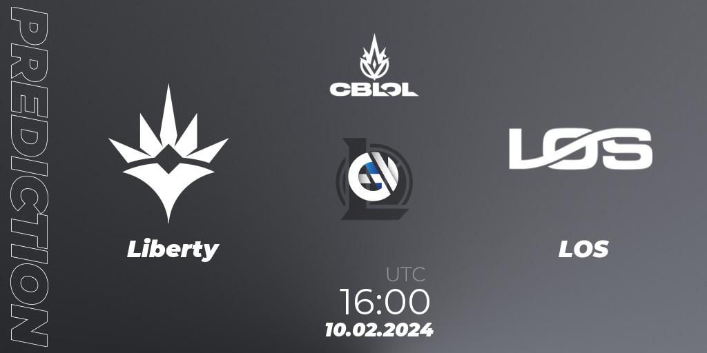 Liberty contre LOS : prédiction de match. 10.02.24. LoL, CBLOL Split 1 2024 - Group Stage