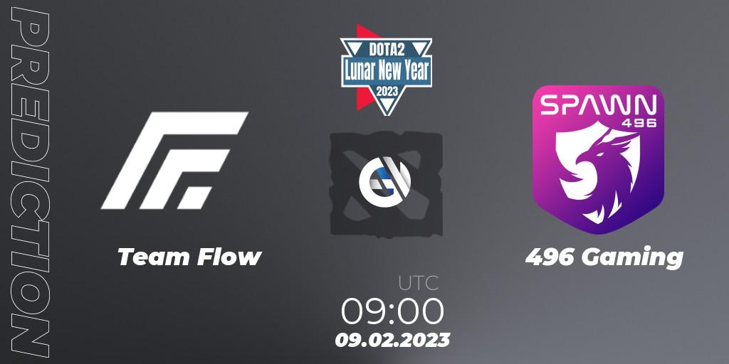 Team Flow contre 496 Gaming : prédiction de match. 09.02.23. Dota 2, Lunar New Year 2023