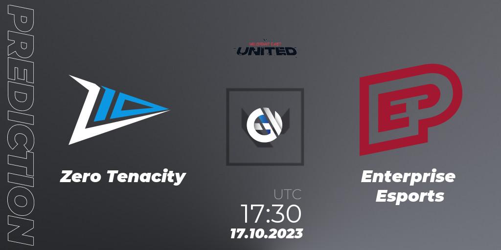 Zero Tenacity contre Enterprise Esports : prédiction de match. 17.10.2023 at 17:30. VALORANT, VALORANT East: United: Season 2: Stage 3 - League