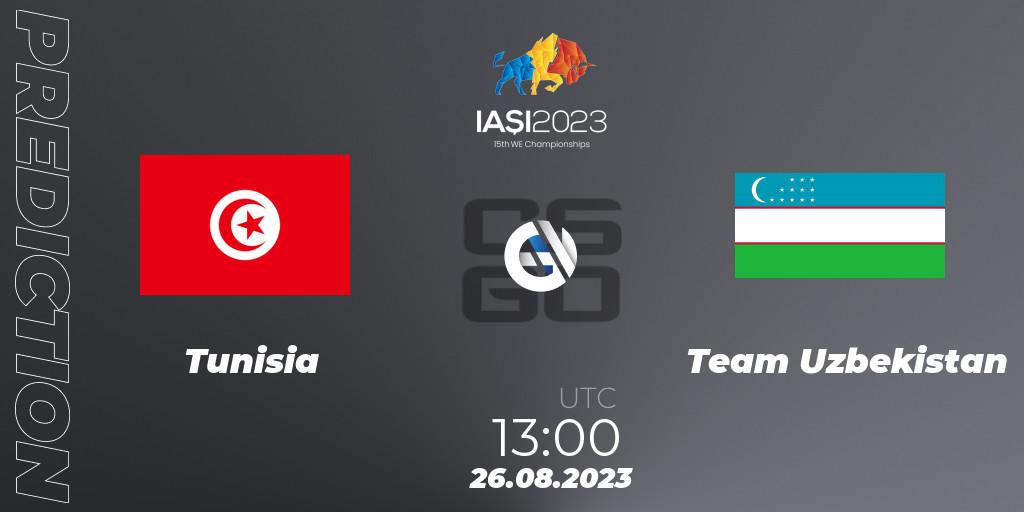 Tunisia contre Team Uzbekistan : prédiction de match. 26.08.23. CS2 (CS:GO), IESF World Esports Championship 2023