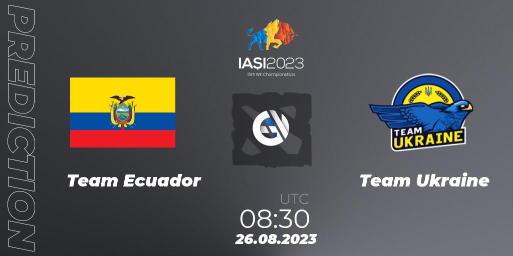 Team Ecuador contre Team Ukraine : prédiction de match. 26.08.23. Dota 2, IESF World Championship 2023
