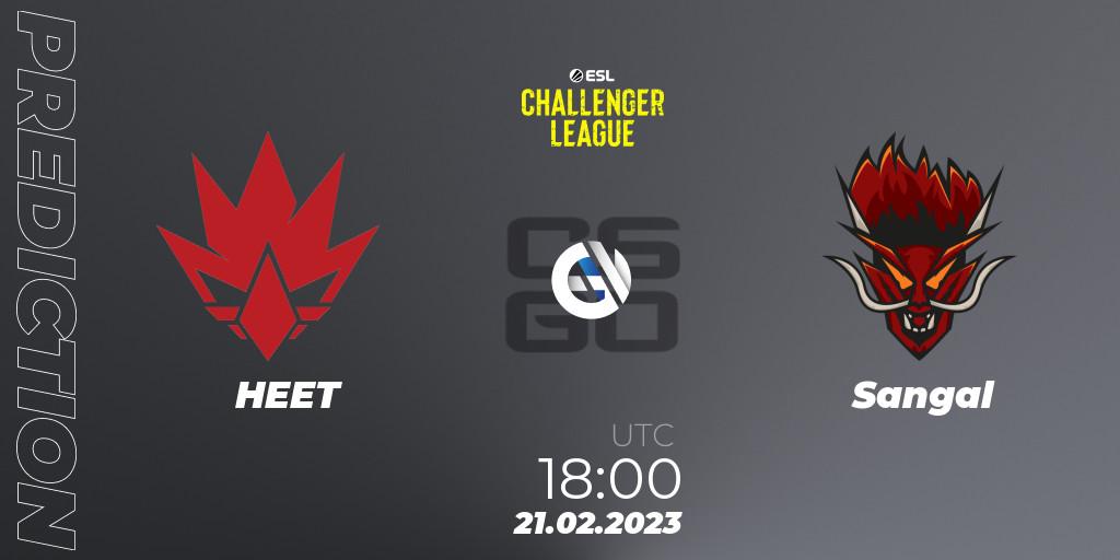 HEET contre Sangal : prédiction de match. 28.02.23. CS2 (CS:GO), ESL Challenger League Season 44: Europe