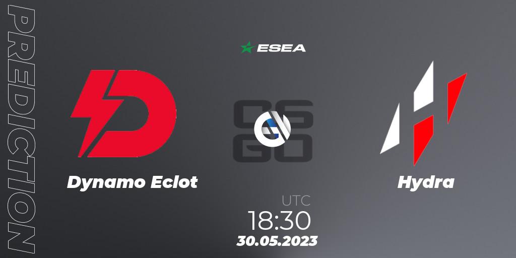 Dynamo Eclot contre Hydra : prédiction de match. 30.05.2023 at 17:00. Counter-Strike (CS2), ESEA Advanced Season 45 Europe