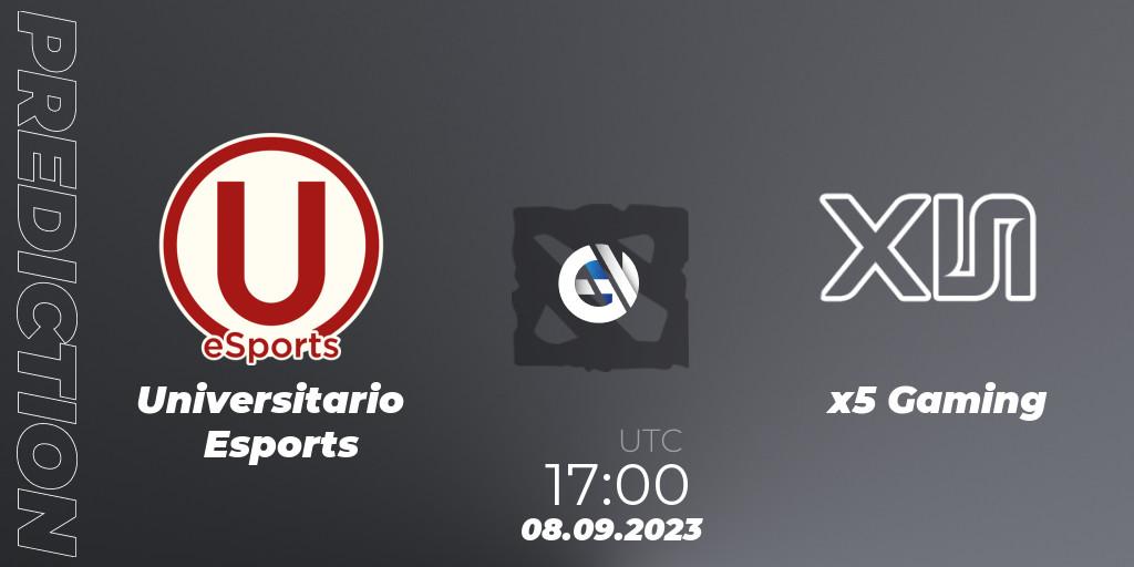 Universitario Esports contre x5 Gaming : prédiction de match. 08.09.23. Dota 2, EPL World Series: America Season 7
