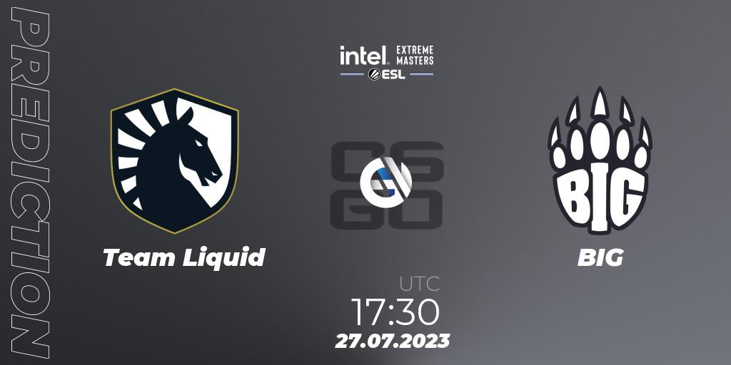 Team Liquid contre BIG : prédiction de match. 27.07.23. CS2 (CS:GO), IEM Cologne 2023 - Play-In