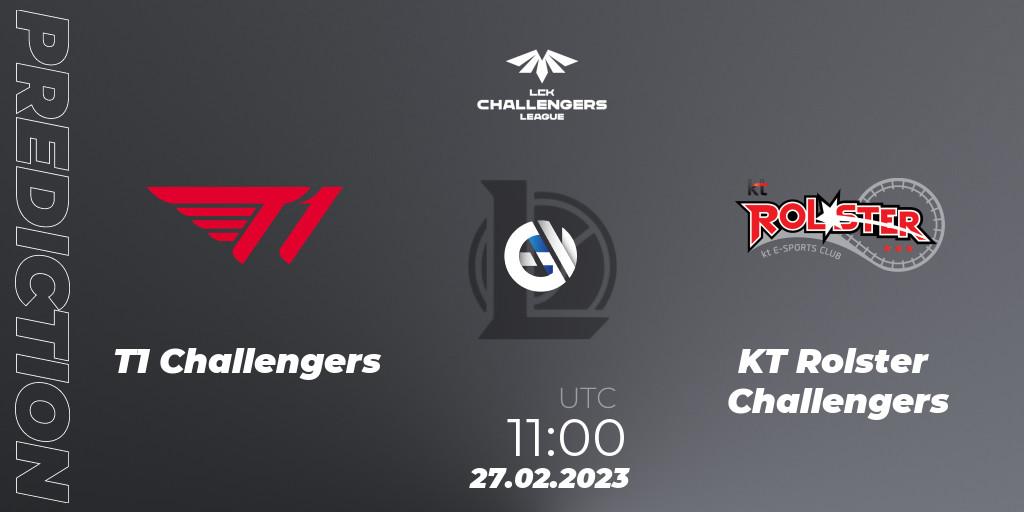 T1 Challengers contre KT Rolster Challengers : prédiction de match. 27.02.2023 at 11:00. LoL, LCK Challengers League 2023 Spring