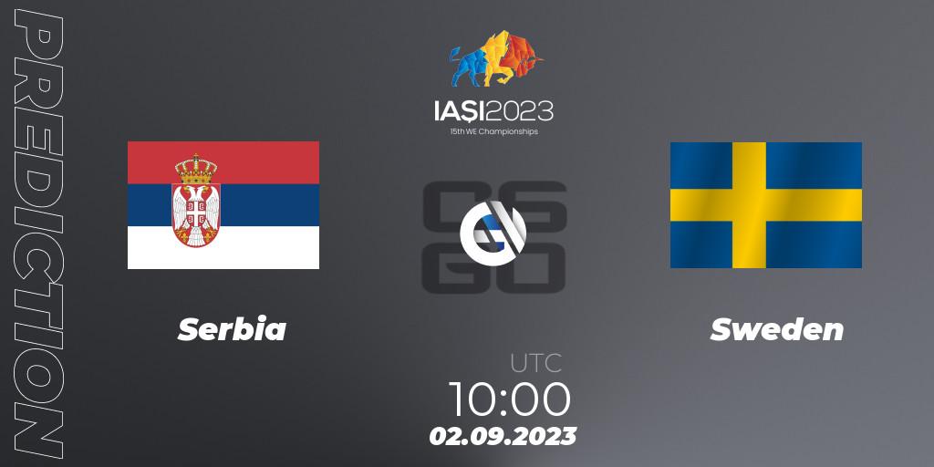 Serbia contre Sweden : prédiction de match. 02.09.2023 at 09:30. Counter-Strike (CS2), IESF World Esports Championship 2023