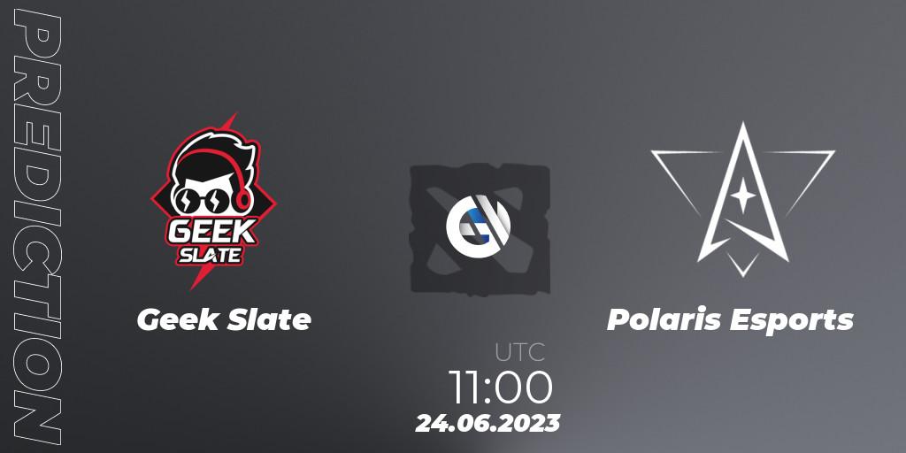 Geek Slate contre Polaris Esports : prédiction de match. 24.06.2023 at 11:05. Dota 2, 1XPLORE Asia #1