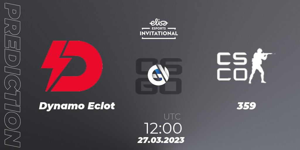 Dynamo Eclot contre 359 : prédiction de match. 27.03.23. CS2 (CS:GO), Elisa Invitational Spring 2023 Contenders