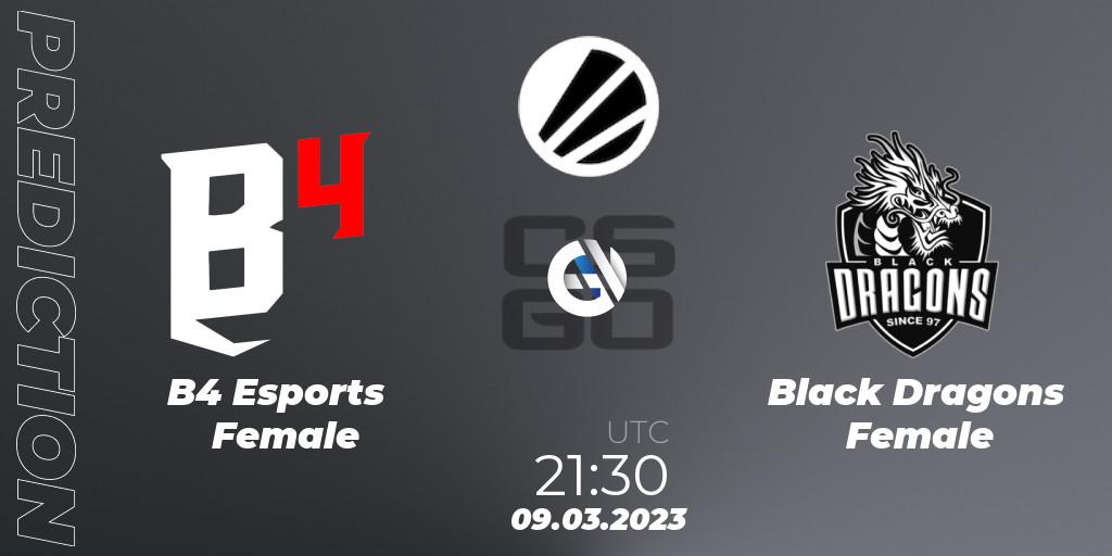 B4 Esports Female contre Black Dragons Female : prédiction de match. 09.03.23. CS2 (CS:GO), ESL Impact League Season 3: South American Division