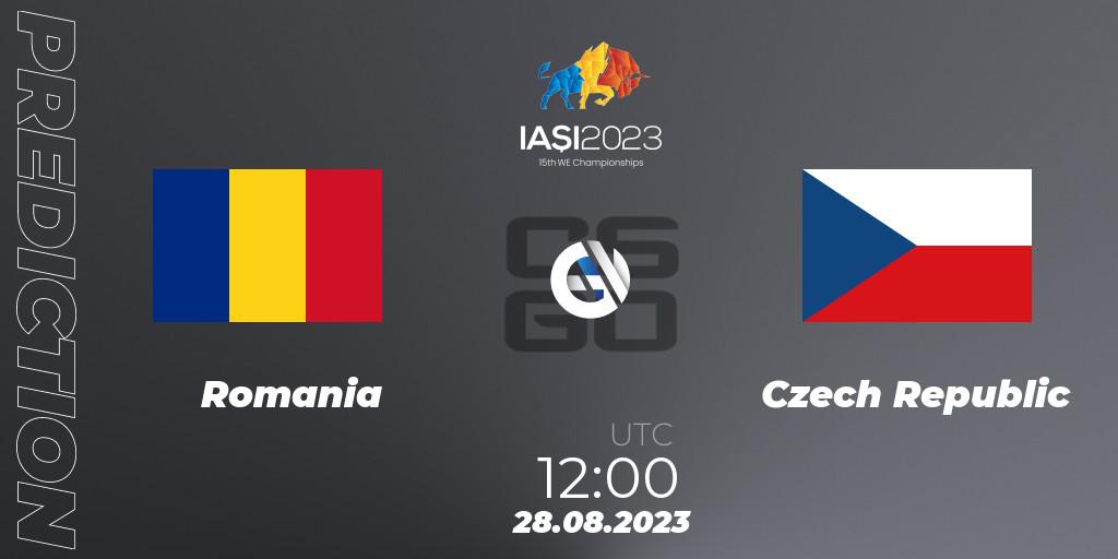 Romania contre Czech Republic : prédiction de match. 28.08.2023 at 13:40. Counter-Strike (CS2), IESF World Esports Championship 2023