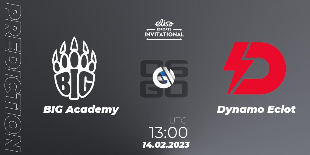 BIG Academy contre Dynamo Eclot : prédiction de match. 14.02.2023 at 13:00. Counter-Strike (CS2), Elisa Invitational Winter 2023