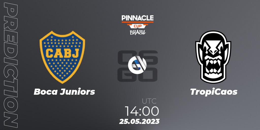 Boca Juniors contre TropiCaos : prédiction de match. 25.05.2023 at 14:00. Counter-Strike (CS2), Pinnacle Brazil Cup 1