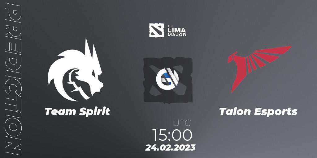 Team Spirit contre Talon Esports : prédiction de match. 24.02.23. Dota 2, The Lima Major 2023