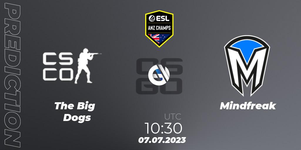 The Big Dogs contre Mindfreak : prédiction de match. 07.06.23. CS2 (CS:GO), ESL ANZ Champs Season 16