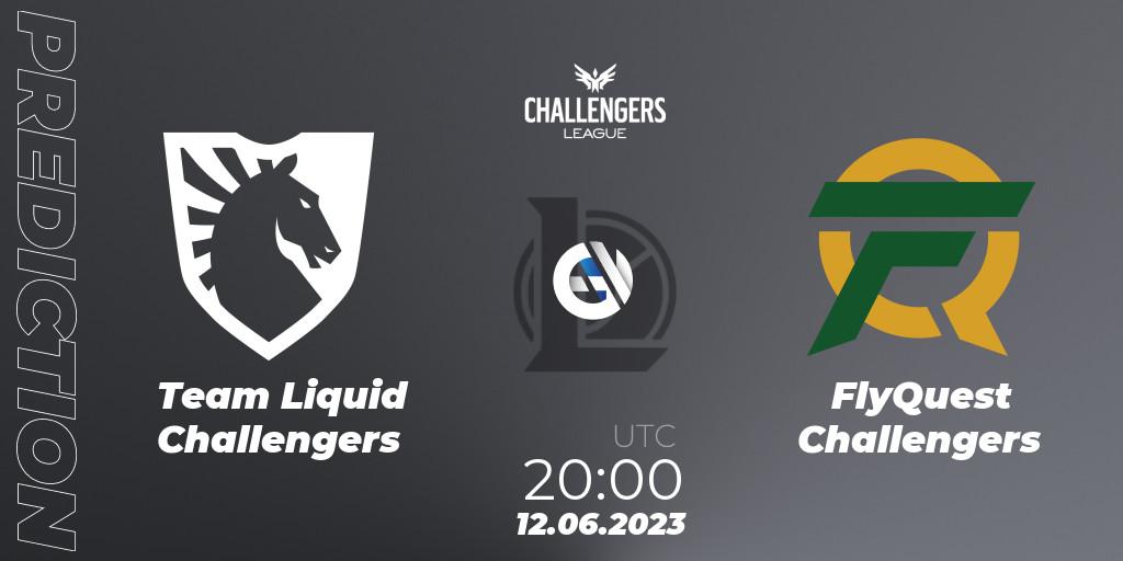Team Liquid Challengers contre FlyQuest Challengers : prédiction de match. 12.06.2023 at 20:00. LoL, North American Challengers League 2023 Summer - Group Stage