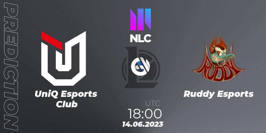 UniQ Esports Club contre Ruddy Esports : prédiction de match. 14.06.2023 at 18:00. LoL, NLC Summer 2023 - Group Stage