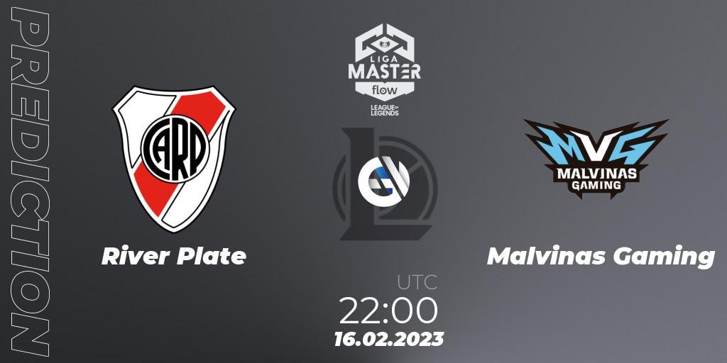 River Plate contre Malvinas Gaming : prédiction de match. 16.02.2023 at 22:00. LoL, Liga Master Opening 2023 - Group Stage