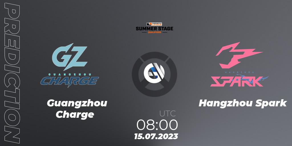 Guangzhou Charge contre Hangzhou Spark : prédiction de match. 15.07.2023 at 08:00. Overwatch, Overwatch League 2023 - Summer Stage Qualifiers