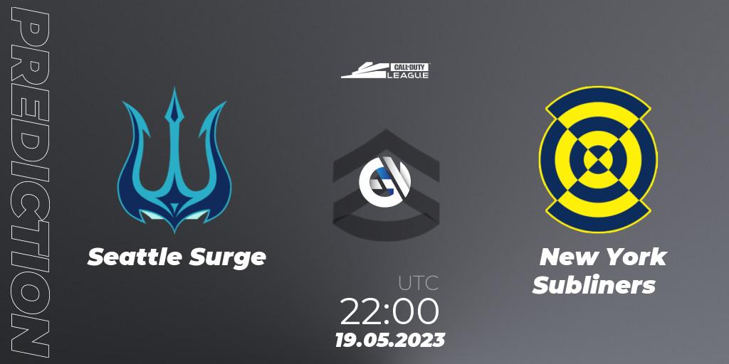 Seattle Surge contre New York Subliners : prédiction de match. 19.05.2023 at 22:00. Call of Duty, Call of Duty League 2023: Stage 5 Major Qualifiers