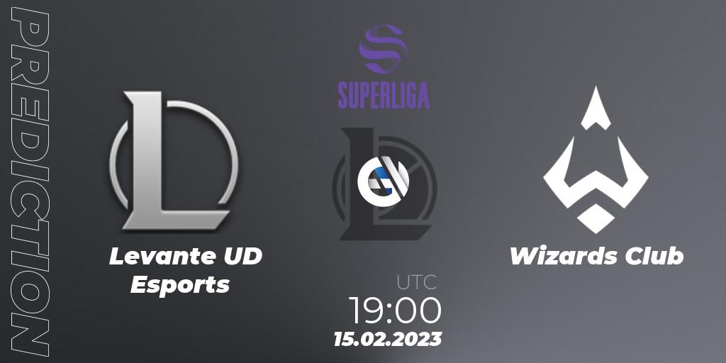 Levante UD Esports contre Wizards Club : prédiction de match. 15.02.2023 at 19:00. LoL, LVP Superliga 2nd Division Spring 2023 - Group Stage