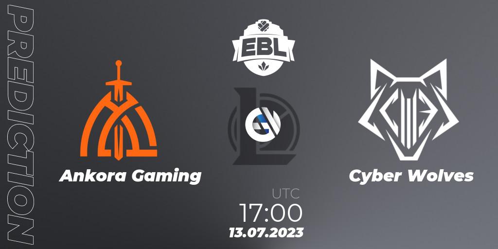 Ankora Gaming contre Cyber Wolves : prédiction de match. 08.06.23. LoL, Esports Balkan League Season 13