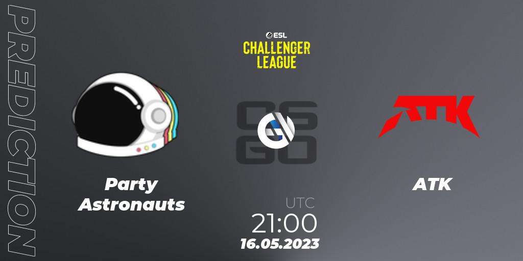 Party Astronauts contre ATK : prédiction de match. 15.05.2023 at 21:00. Counter-Strike (CS2), ESL Challenger League Season 45: North America