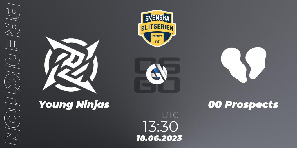 Young Ninjas contre 00 Prospects : prédiction de match. 18.06.23. CS2 (CS:GO), Svenska Elitserien Spring 2023
