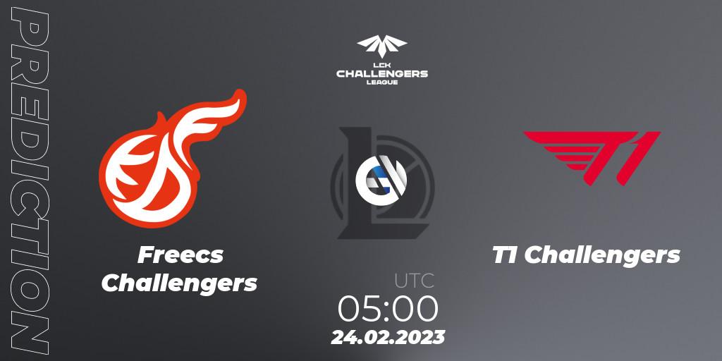 Freecs Challengers contre T1 Challengers : prédiction de match. 24.02.2023 at 05:00. LoL, LCK Challengers League 2023 Spring