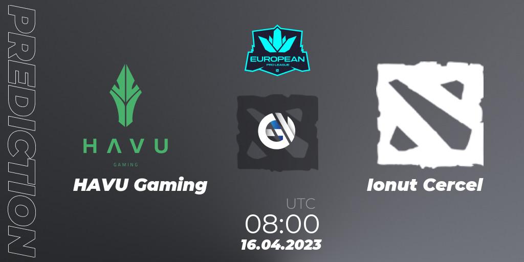 HAVU Gaming contre Ionut Cercel : prédiction de match. 22.04.23. Dota 2, European Pro League Season 8