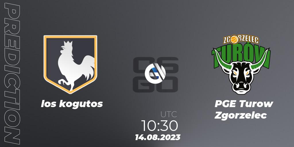 los kogutos contre PGE Turow Zgorzelec : prédiction de match. 14.08.2023 at 11:25. Counter-Strike (CS2), European Pro League Season 10: Division 2