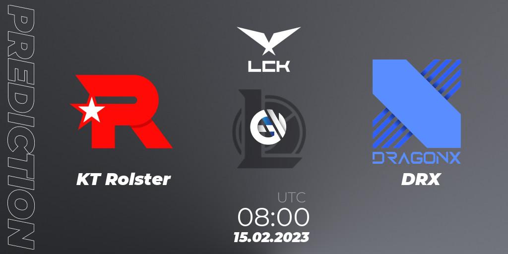 KT Rolster contre DRX : prédiction de match. 15.02.23. LoL, LCK Spring 2023 - Group Stage