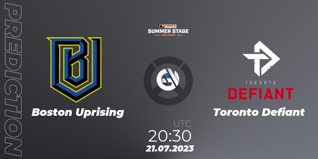 Boston Uprising contre Toronto Defiant : prédiction de match. 21.07.2023 at 20:55. Overwatch, Overwatch League 2023 - Summer Stage Qualifiers