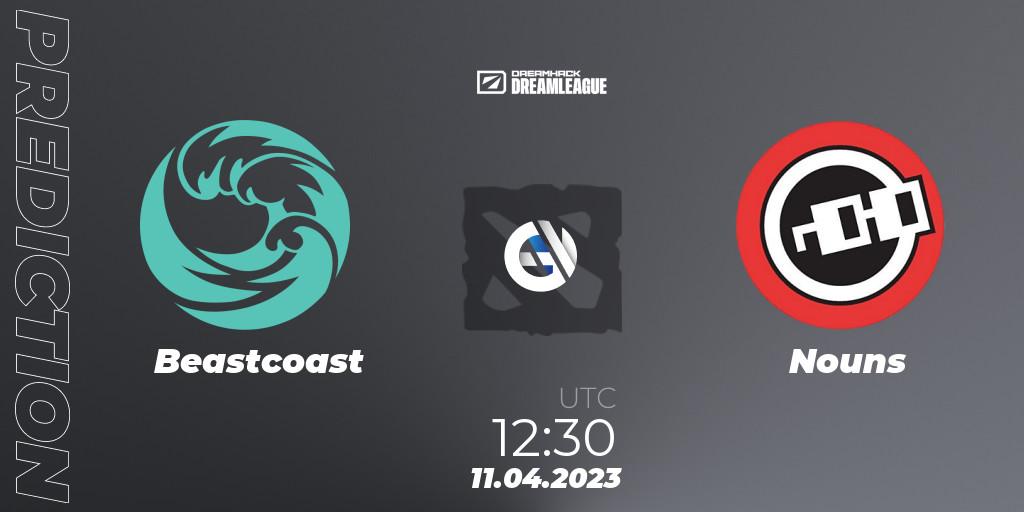 Beastcoast contre Nouns : prédiction de match. 11.04.2023 at 12:25. Dota 2, DreamLeague Season 19 - Group Stage 1