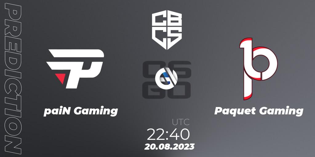 paiN Gaming contre Paquetá Gaming : prédiction de match. 20.08.2023 at 22:00. Counter-Strike (CS2), CBCS 2023 Masters