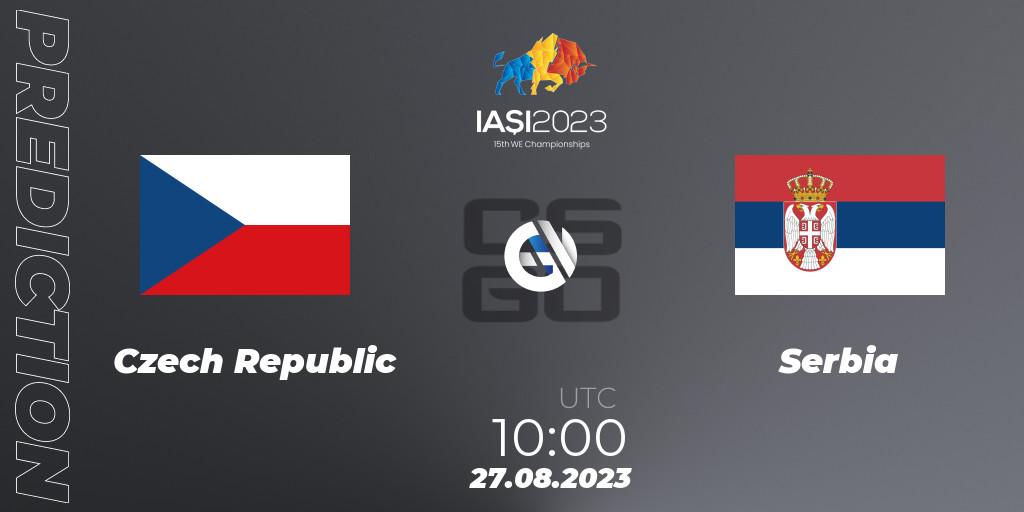 Czech Republic contre Serbia : prédiction de match. 27.08.2023 at 16:10. Counter-Strike (CS2), IESF World Esports Championship 2023