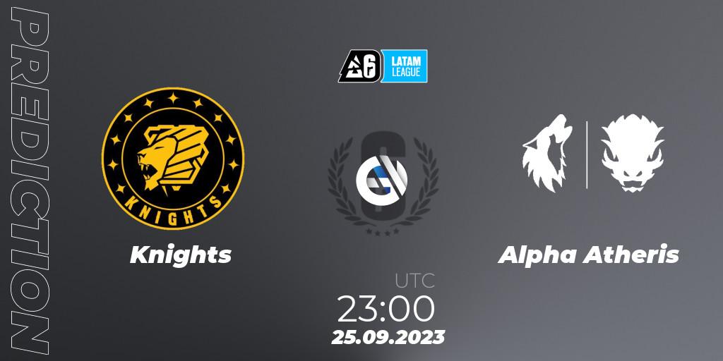 Knights contre Alpha Atheris : prédiction de match. 26.09.2023 at 02:00. Rainbow Six, LATAM League 2023 - Stage 2