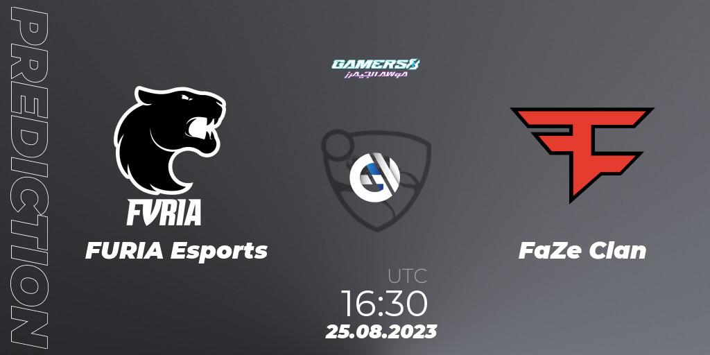 FURIA Esports contre FaZe Clan : prédiction de match. 25.08.2023 at 16:30. Rocket League, Gamers8 2023