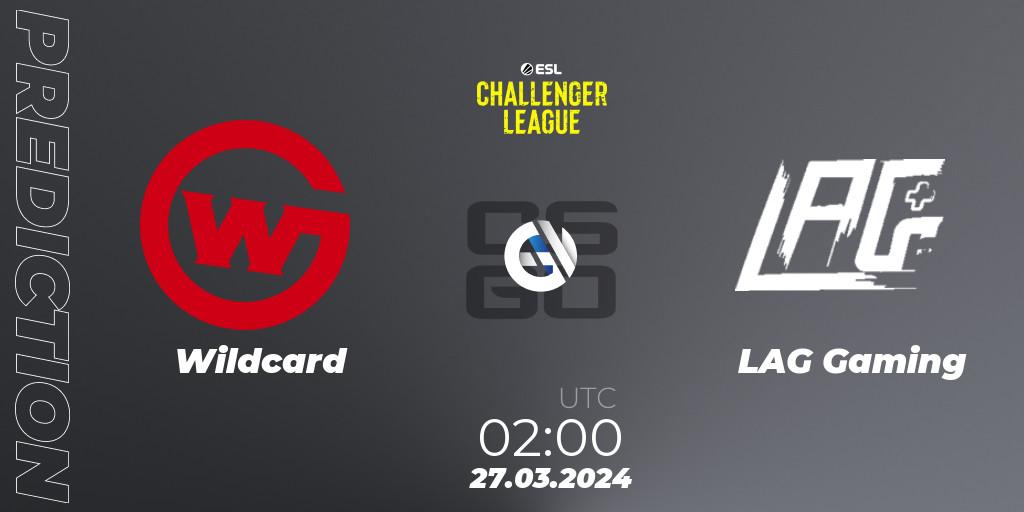 Wildcard contre LAG Gaming : prédiction de match. 27.03.24. CS2 (CS:GO), ESL Challenger League Season 47: North America