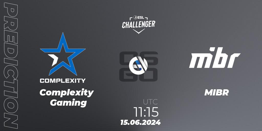 Complexity Gaming contre MIBR : prédiction de match. 15.06.2024 at 10:55. Counter-Strike (CS2), ESL Challenger Jönköping 2024